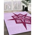 thumbnail image 3 of Ahgly Company Tapis Rond Lavable en Machine Intérieur Transitionnel Magenta Rose, 7 Pieds Rond, 3 of 7