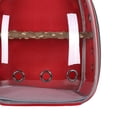 thumbnail image 4 of ziyahi Bird Carrier Cage Shoulder Bag Pet Parrot Travel Clear Backpack Red, 4 of 7
