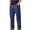Navy, variant on hoksml Men's Cotton Washed Canvas Cargo Pants Straight Leg Multi-Pocket Work Pants Solid Color Casual Denim-Style Trousers