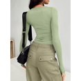 thumbnail image 3 of ORUYROP Womens Long Sleeve Fall Fashion 2023 Crop Tops Basic Layering Workout Slim Fitted T Shirts Y2K Tops, 3 of 5
