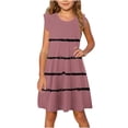 thumbnail image 1 of Économies d'Été! Robe d'Été pour Enfants, Robes Décontractées pour Filles en Liquidation, Robe d'Été pour Tout-Petites à Manches à Volants Tenue de Soleil pour Enfants 4-14T, 1 of 5
