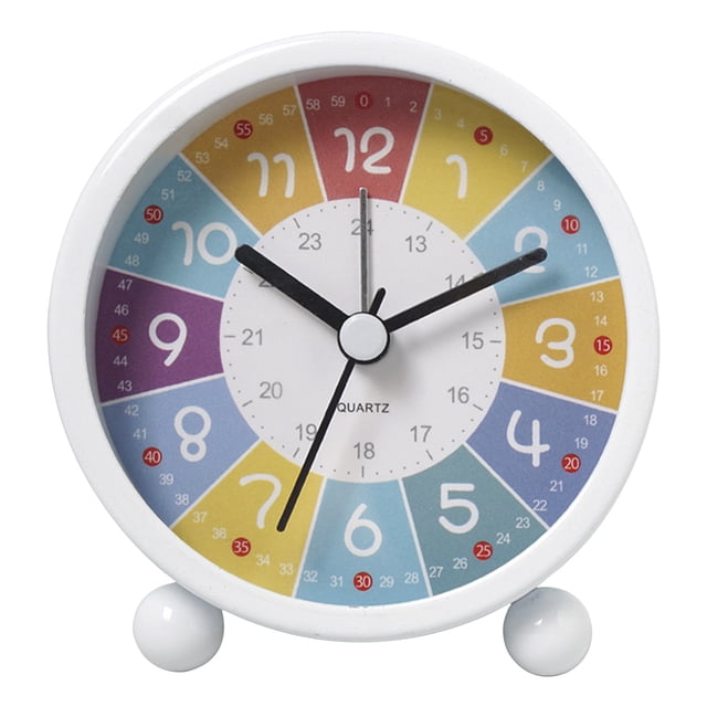 Children's Alarm Clock, Analogue Alarm Clock, No Ticking, Learning Alarm Clock, Children's Quartz Alarm Clock