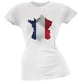 thumbnail image 1 of T-Shirt Doux Blanc pour Juniors avec Drapeau de la France, 1 of 1
