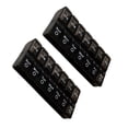 thumbnail image 3 of 2 Pcs 1 Set Pill Boxes 7-day Pill Containers Simple Compartment Boxes (Black), 3 of 5