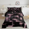 thumbnail image 1 of YST Pink and Black Comforter Set Twin,3D Geometric Checkered Bedding Set for Boys Girls,Abstract Neon Square Comforter Set Reversible Soft,Stereoscopic Geometry Grid Quilt Bed Set 2Pcs, 1 of 5