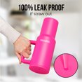 thumbnail image 2 of Gobelet en Acier Inoxydable de 40 oz avec Couvercle à Paille – Rétention Chaude et Froide de 24+ Heures, Conception Étanche au Quart de Tour, Compatible avec Porte-Gobelet – Framboise, 2 of 10