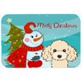 thumbnail image 1 of Carolines Treasures BB1878CMT Snowman With Buff Poodle Kitchen & Bath Mat, 20 x 30, 1 of 1