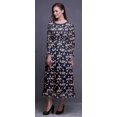 thumbnail image 3 of Bimba Robe Longue Décontractée à Volants pour Femmes, Imprimée, Taille Smockée, Medium, 3 of 5