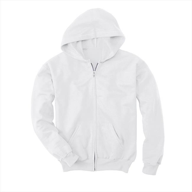 Hanes Comfortblend EcoSmart Chandail à Capuchon à Fermeture Éclair Intégrale pour Enfants, m, Blanc