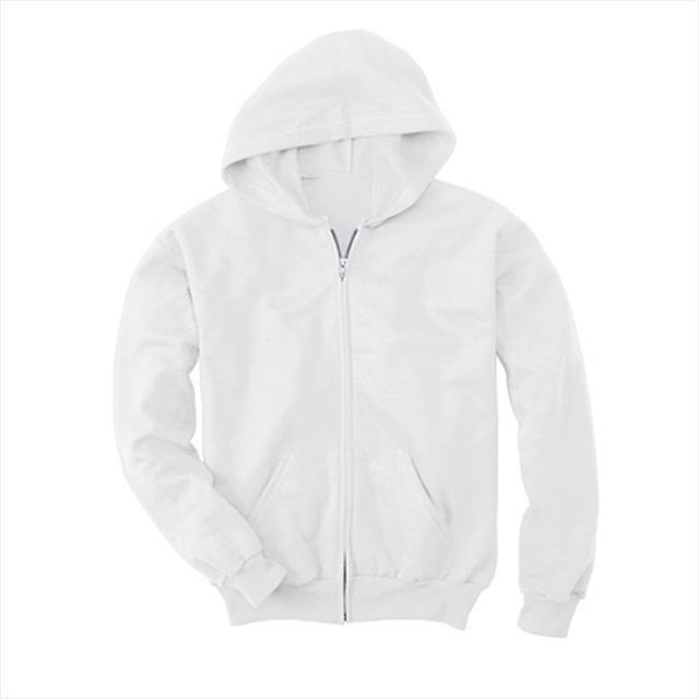 Hanes Comfortblend EcoSmart Chandail à Capuchon à Fermeture Éclair Intégrale pour Enfants, m, Blanc
