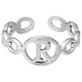 thumbnail image 1 of TIMIFIS Silver Rings Titanium Steel Plated 26 Letter English Opening Finger Hollow Valentine'S Day Gift, 1 of 1