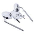 thumbnail image 1 of Double Tom Holder Stand, Solid Drum Set Mount Bracket, Aluminum Alloy Drum Rack Clamp, Rust-Resistant, Electroplated Surface, Ideal Replacement Part for Double Tom Drum Set, 1 of 5