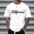 thumbnail image 2 of LUOGENLI T-shirts pour Homme pour Hommes T-Shirt à Imprimé Floral à Manches Courtes à Col Rond pour Tenue Décontractée 4xlt T-shirts pour Hommes T-shirts Graphiques Vêtements d'Été Tee T-shirts Hommes Blanc Vêtements d'Été Blanc P, 2 of 4