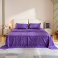 thumbnail image 2 of King Size Bed Sheets Piece Floral Pattern Sheets King Deep Pocket Sheet Grey Lotus, 2 of 6