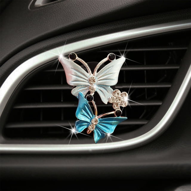 kiplyki Creative Vent Clips Car Aromatherapy Dual Butterfly Car -Air Vent Freshener