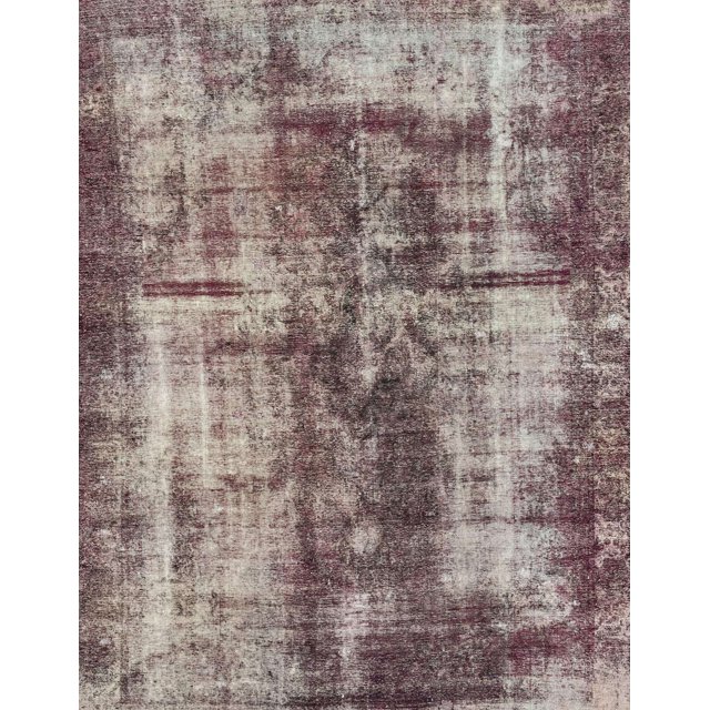 Ahgly Company Indoor Rectangle Abstract Rosy Purple Oriental Area Rugs, 5' x 7'