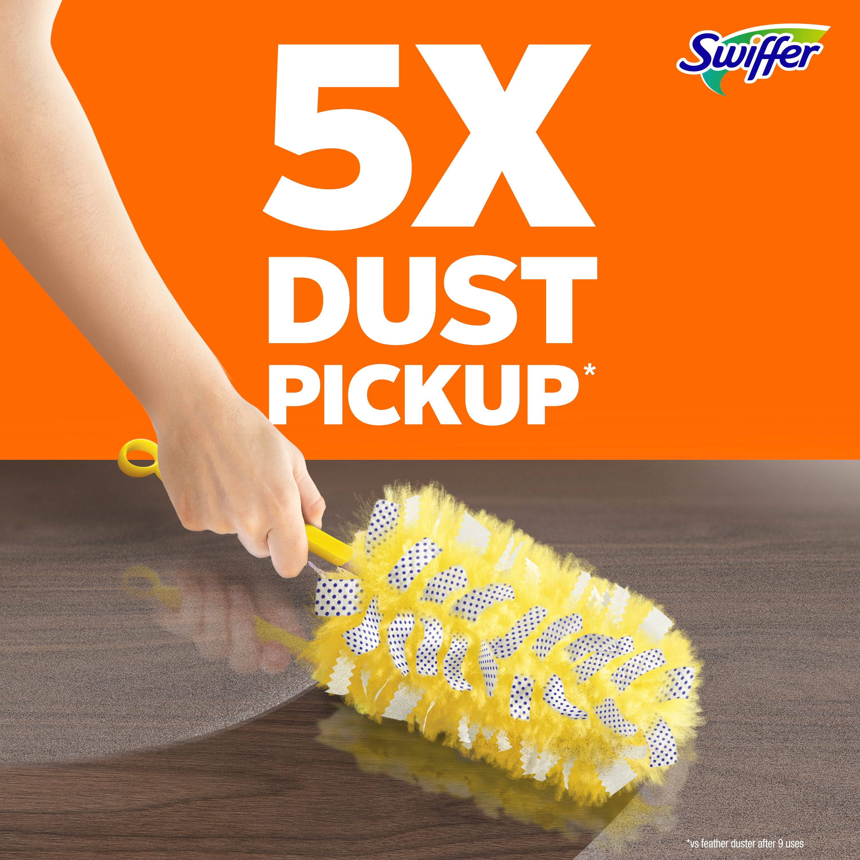 Swiffer Plumeaux Ultra Résistants Multi-Surfaces Recharges de Plumeau pour le Nettoyage, Non Parfumé, 11 Unités