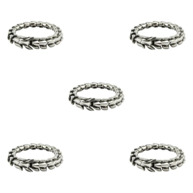 Thinsony Distinctive Gothic Punk Dragon Scale Bangle 48 inches Cool and Contemporary Steel 7.48 Inch 5Set