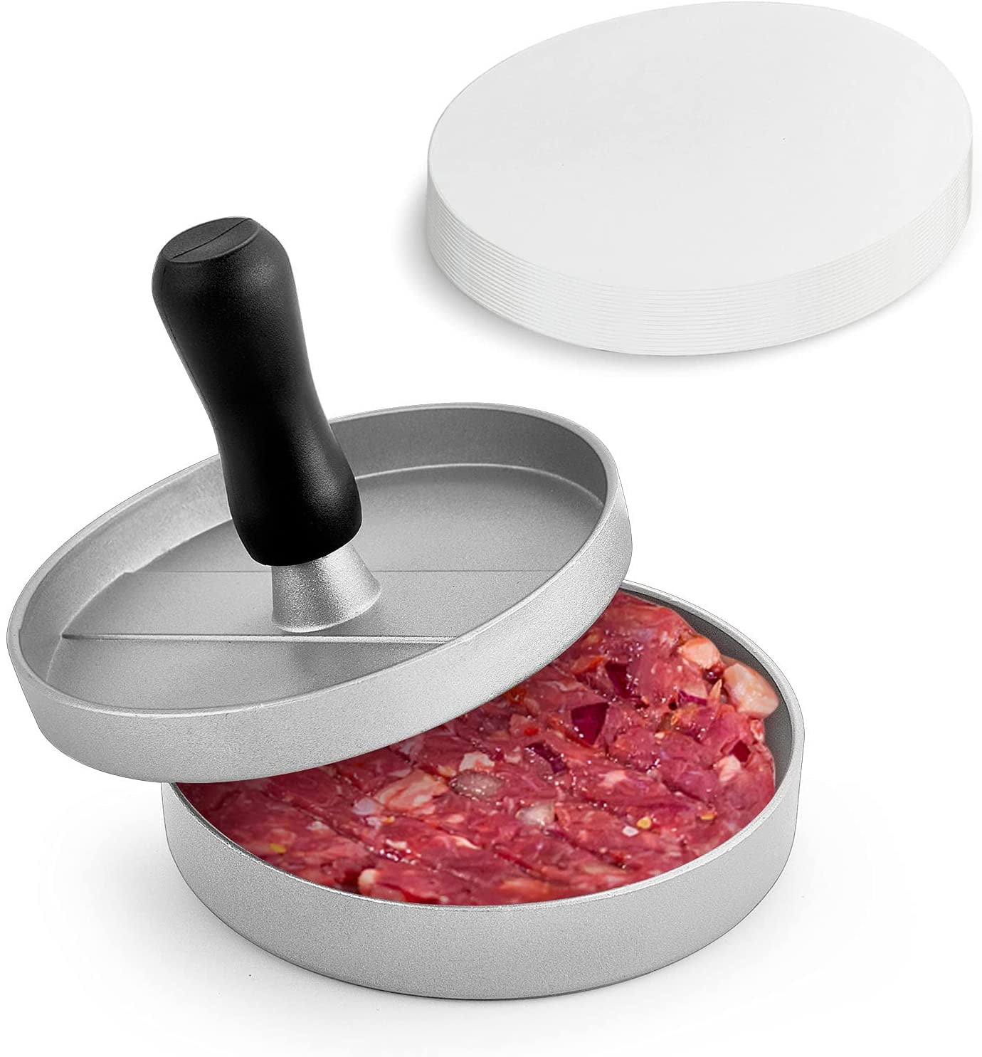 Hamburger Press Patty Maker Aluminum Non-stick Burger Patty Press Mold