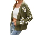 thumbnail image 2 of Styesk Cardigan pour Femmes Cardigan Décontracté Aguichant Mode à Col en V Imprimé Hauts Blouse à Manches Longues pour Femmes, 2 of 6