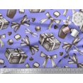 thumbnail image 2 of Soimoi Moss Georgette Fabric Ribbons,Gift Box & Wine Bottle Party Printed Craft Fabric by the Yard 42 Inch Wide, 2 of 3