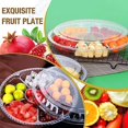 thumbnail image 5 of 10 Pcs Round Plastic Appetizer Tray with Lid Divided Serving Tray  Disposable Food Storage Containers  Plastic Tray Storage  Kids Snack  Fruit Platter Vegetable Trays for Party and Buffet, 5 of 5