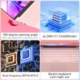 thumbnail image 3 of Exsurf Portable 15,6 Pouces pour la Maison et les Étudiants, Win 11 Pro, 8 Go de RAM 512 Go SSD, Clavier Rétroéclairé, Déverrouillage par Empreinte Digitale, Rose, 3 of 9