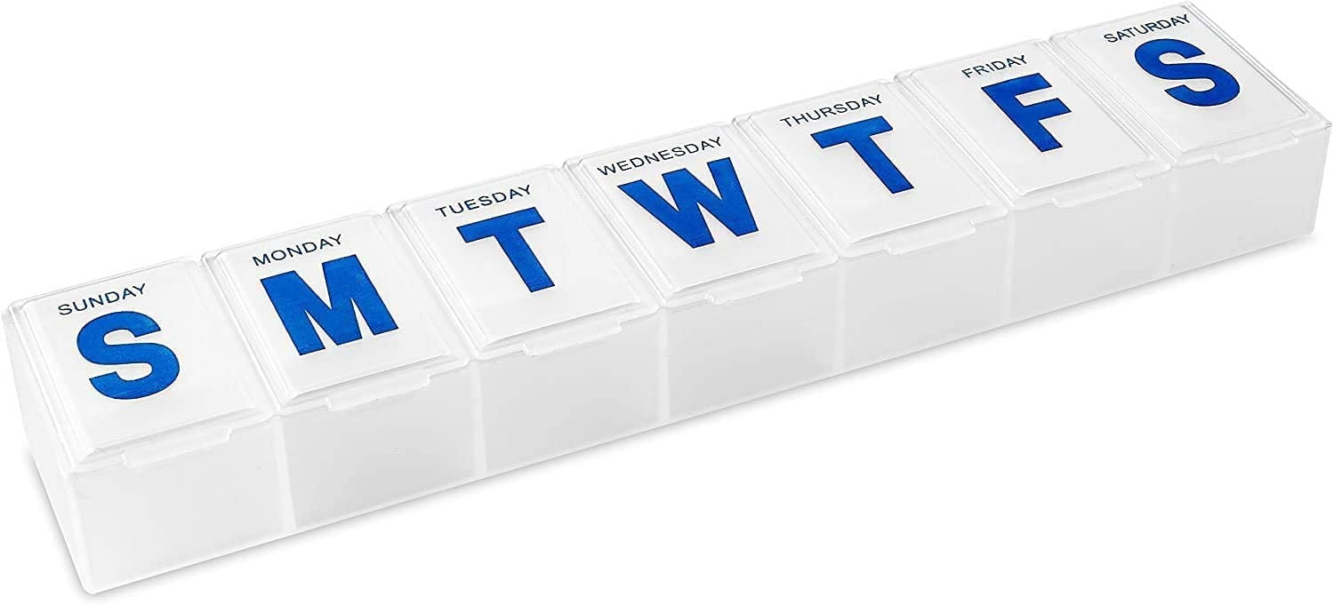 MEDca Weekly Pill Organizer, 7-Day Extra Large Pill Box, 4-Pack