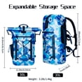 thumbnail image 3 of AFISHTOUR Waterproof Backpack, 35L Roll-Top Floating Dry Bag Backpack for Kayaking, Hiking (Blue), 3 of 8