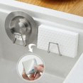 thumbnail image 3 of Torubia Adhesive Sponge Holder Sink Caddy for Kitchen Accessories - SUS304 Stainless Steel Rust Proof Waterproof, Quick Drying (2 Pack), 3 of 6