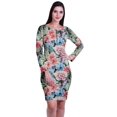 thumbnail image 2 of Moomaya Womens Full Sleeve Printed Midi Length Printed Bodycon Dress, 2 of 6