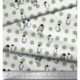 thumbnail image 2 of Soimoi polyester Crepe Fabric Dot & Penguin Ocean Print Fabric by Yard 52 Inch Wide, 2 of 3