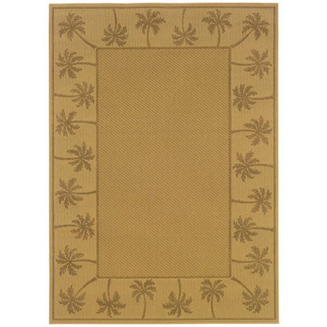 Oriental Weavers Lanai 5'3" x 7'6" Machine Woven Rug in Beige