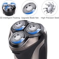 thumbnail image 3 of EIGTHTAIL Lot de 1 Rasoir Électrique pour Hommes Étanche Rasoir Électrique Sec et Humide Rotatif Rasoir pour le Visage Rechargeable Sans Fil de Voyage Barbe Nez Écran LED et Support de Chargement et Tondeuse Escamotable pour Da, 3 of 7