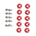 thumbnail image 1 of Youkk 10 Pièces Voiture Vis Rondelles Assortiment Ensemble Boulons de Véhicule Décoratif Rondelle Kit Pièces de Rechange Automobile Rouge, 1 of 8