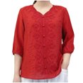 thumbnail image 5 of Pisexur Hauts de Printemps pour Femmes Chandail Décontracté à la Mode pour Femmes Imprimé à Manches Courtes Col Rond, Chemisiers pour Femmes Chic Décontracté Hauts pour Femmes Bleu Pâle, S, 5 of 5