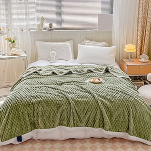 Couverture souple en polaire - Couverture à double bord de la saison pour adultes, chaude & Respirant pour les canapés, les lits ou les voyages, lavable en machine