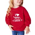 thumbnail image 2 of Penkiiy Haut à Manches Longues Imprimé Cœur pour Enfants Garçons Filles 9-10 Ans Rouge, 2 of 8