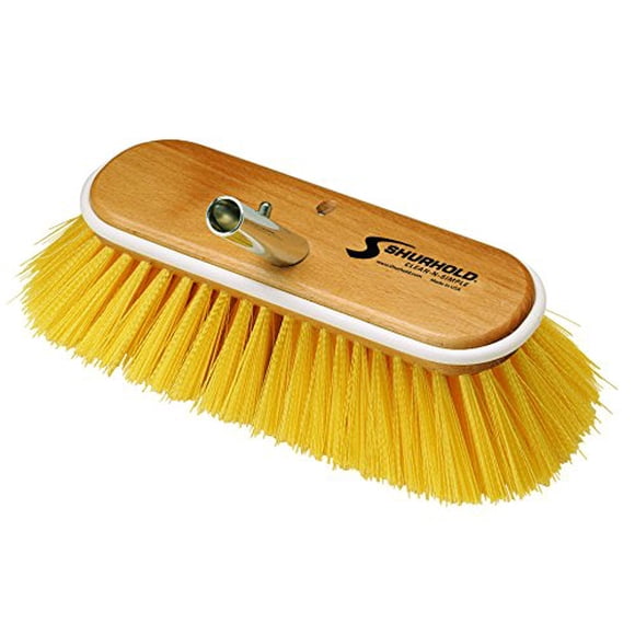 Shurhold 985 10" Deck Brush with Medium Yellow Polystyrene Bristles