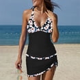 thumbnail image 2 of TopLLC Womens Plus Size Tankini Swimsuits with Skirt Two Piece Ruched Bathing Suits Floral Push Up Beach Swimwear, 2 of 7