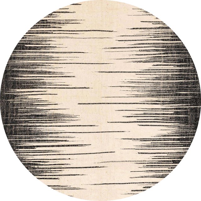 Ahgly Company Tapis d'Intérieur Rond Abstrait Café Brun Abstrait, 3 Pieds Rond
