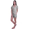thumbnail image 2 of Moomaya Printed WoMen's Sleepwear Two Piece Printed Notch Collar Shorts Pj Set, 2 of 6