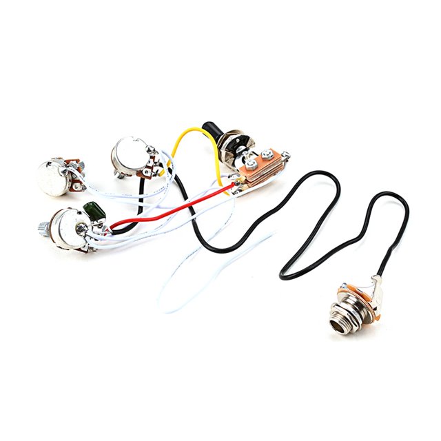 Wweixi Switch Electric Guitar Wiring Harness Kit Tone Part Toggle Silver Tip Cap Fitting Musical Instrument Supplies Switches