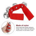 thumbnail image 3 of Unique Bargains 4 Pcs Clochettes de Poignet, Clochettes à Grelots Clochettes de Cheville Instruments de Percussion Rythme Musical 4 Clochettes Argentées pour Noël, Rouge, 3 of 5