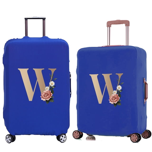 Luggage Cover Travel Suitcase Protective Cover for Trunk Case 18 '' -28 '' Foldable Elastic Suitcase Cover Gold Pattern 8gold W L
