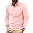 thumbnail image 1 of RXIRUCGD Chemise Décontractée pour Homme à Manches Longues avec Boutons, Poche et Col Rabattable, Rose, Taille : TG, 1 of 5