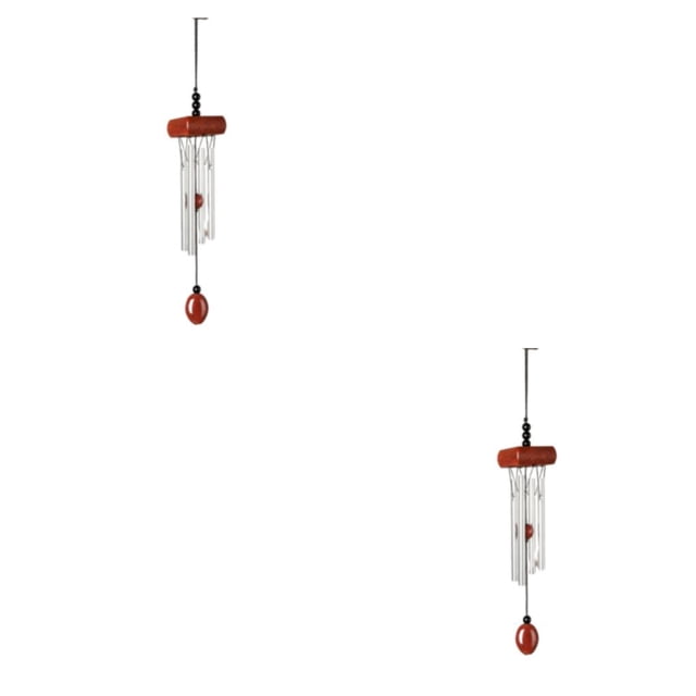 relayinert Home Décor Stylish Wind Chime Pendant Add Charm To Home Small Wind Chimes red 2Set