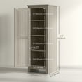 thumbnail image 3 of HOMCOM Garde-Manger de Cuisine 48 Pouces, Armoire de Rangement avec Porte de Grange, Gris, 3 of 9