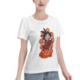thumbnail image 2 of T-Shirt Basique à Manches Courtes pour Femmes Dragon Ball Little Goku, 2 of 6