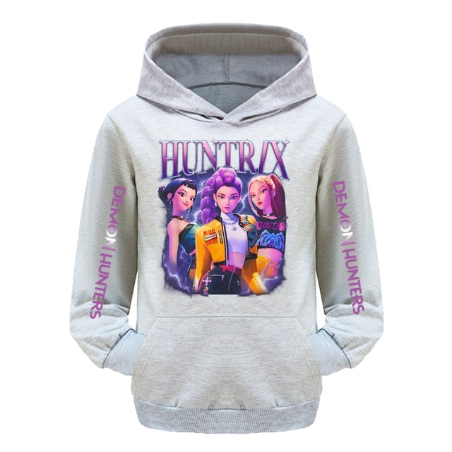 DemonHunters by kpopsingers Ragazze Filles à Imprimé Graphique Chandail à Capuchon Confortable Tenue Décontractée et Activités de Plein Air Chandail Molletonné Doux et Douillet